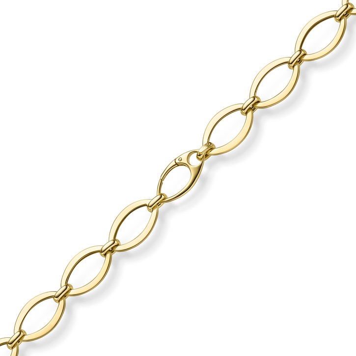 12.5mm Halskette mit ovalen Kettengliedern 585 Gelbgold 45cm