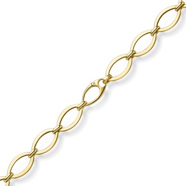 12.5mm Halskette mit ovalen Kettengliedern 585 Gelbgold 45cm