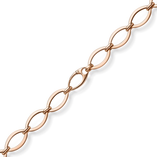 12.5mm Armband mit ovalen Kettengliedern 585 Rotgold 21cm