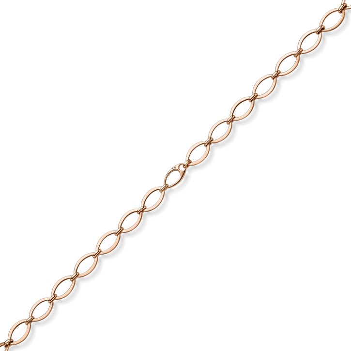 12.5mm Halskette mit ovalen Kettengliedern 585 Rotgold 50cm