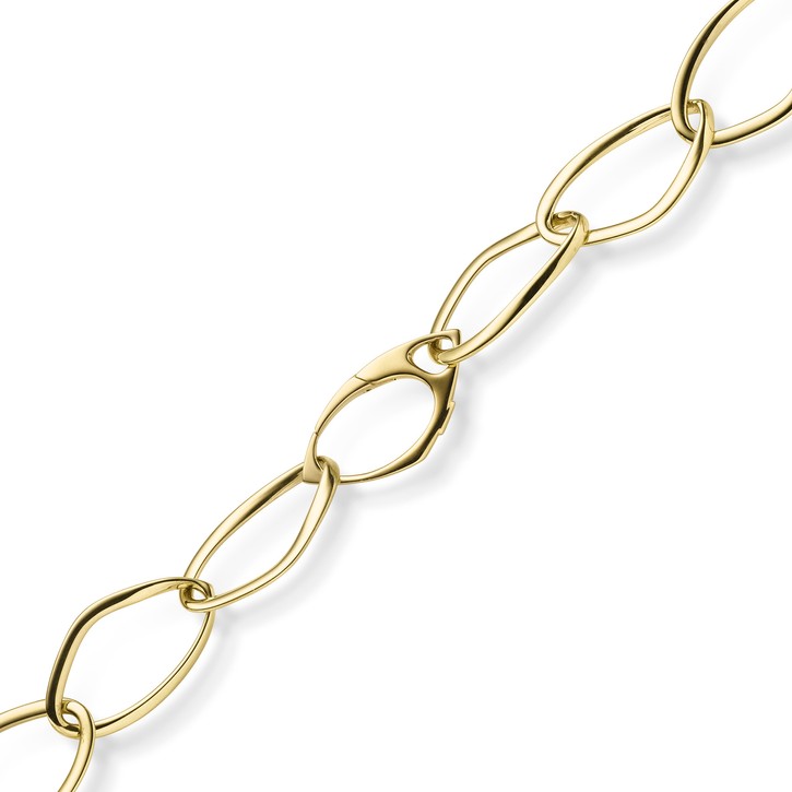 16.5mm Phantasie-Armband aus 585 Gelbgold 22cm