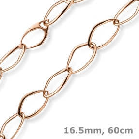 16,5mm Phantasie-Kette Halskette Collier aus 585 Gold Rotgold 60cm 16,5mm Phantasie-Kette Halskette Collier aus 585 Gold Rotgold 60cm