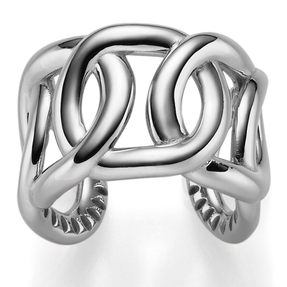 Breiter offener Ring Damenring aus 585 Gold Weißgold Breite 17mm Breiter offener Ring Damenring aus 585 Gold Weißgold Breite 17mm