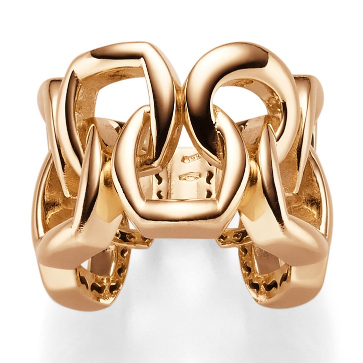 Ring aus 585 Rotgold Breite 17.5mm offen