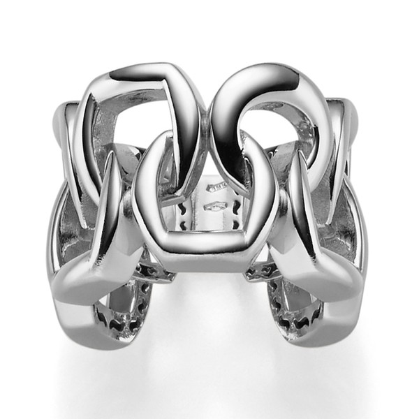 Ring aus 585 Weißgold Breite 17.5mm offen