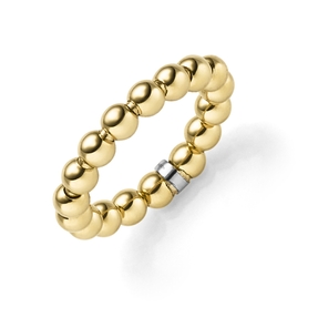 Ring Kugelring Damenring elastisch aus 585 Gold Gelbgold Breite 4mm