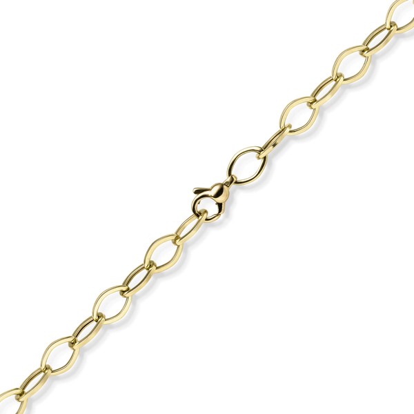 7mm Phantasie Armband aus 585 Gelbgold 21cm
