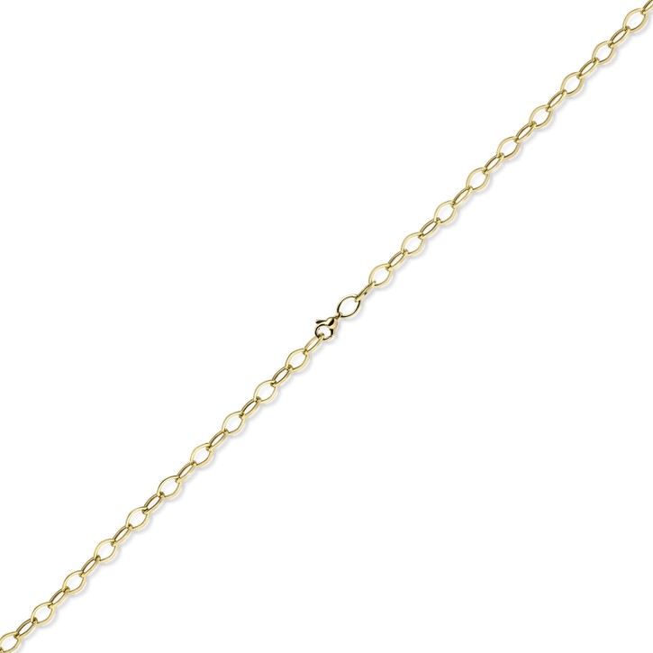 7mm Phantasie Halskette aus 585 Gelbgold 45cm
