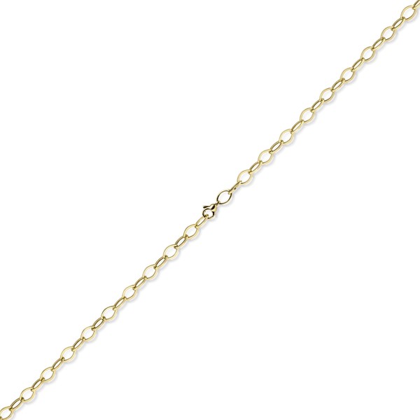 7mm Phantasie Halskette aus 585 Gelbgold 45cm