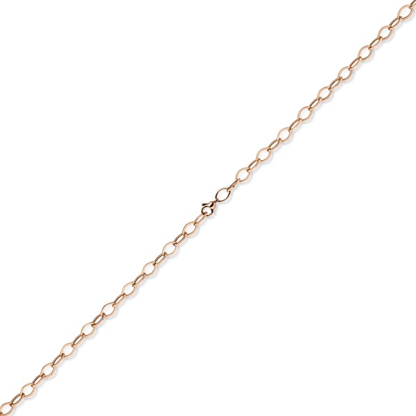 7mm Phantasie Halskette aus 585 Rotgold 45cm