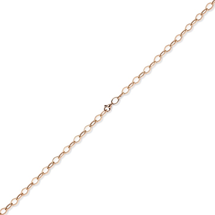 7mm Phantasie Halskette aus 585 Rotgold 50cm