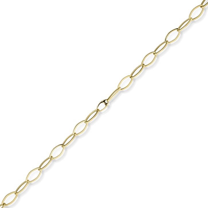 12mm Phantasie Halskette aus 585 Gelbgold 50cm