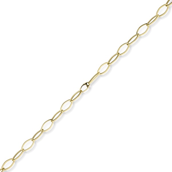 12mm Phantasie Halskette aus 585 Gelbgold 50cm