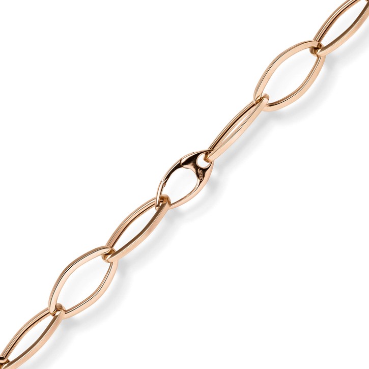 12mm Phantasie Armband aus 585 Rotgold 21cm