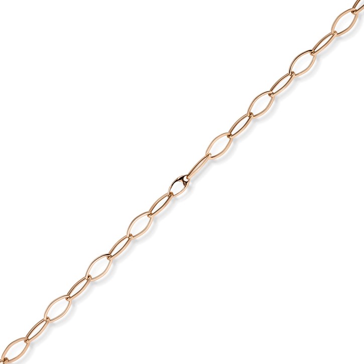 12mm Phantasie Halskette aus 585 Rotgold 50cm