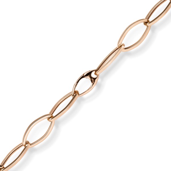 12mm Phantasie Halskette aus 585 Rotgold 50cm