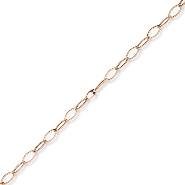 12mm Phantasie Halskette aus 585 Rotgold 50cm