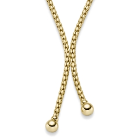 3,5mm Y-Kette Fantasie-Kette Collier aus 585 Gold Gelbgold mattiert 45cm