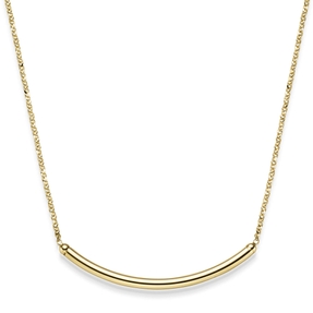 Collier Mittelteil Anhänger in Bogenform 585 Gold Gelbgold 45cm