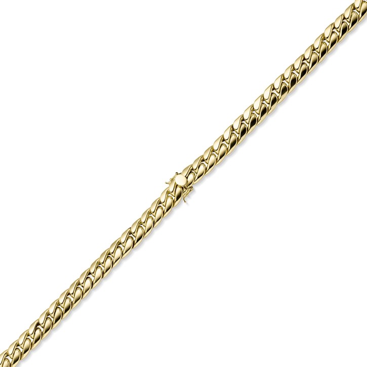 12.5mm Panzerkette aus 585 Gelbgold hohl 50cm