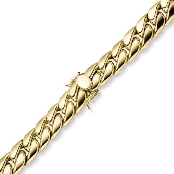 12.5mm Panzerkette aus 585 Gelbgold hohl 50cm
