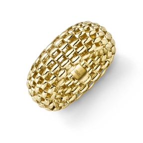 Breiter Ring Damenring elastisch aus 585 Gold Gelbgold Breite 10mm