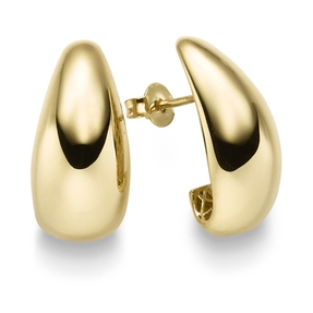 Paar Ohrringe Creolen-Stecker Ohrschmuck 20,5x3,5mm 585 Gold Gelbgold schlicht