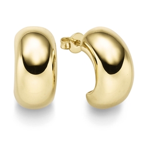 Paar Ohrringe Creolen-Stecker Ohrschmuck 20x10mm aus 585 Gold Gelbgold schlicht