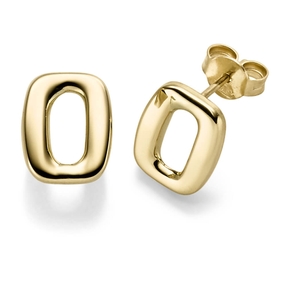 Paar Ohrstecker 11,7x9,5mm Ohrschmuck aus 585 Gold Gelbgold schlicht