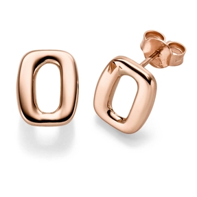 Paar Ohrstecker 11,7x9,5mm Ohrschmuck aus 585 Gold Rotgold schlicht