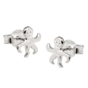 Ohrstecker Stecker Ohrringe Ohrschmuck Krake Octopus 925 Silber Kinder