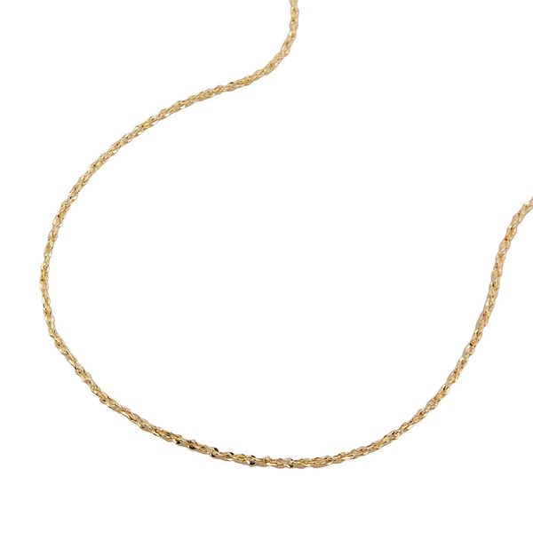 0,6mm feine Kette aus 585 Gelbgold 42cm