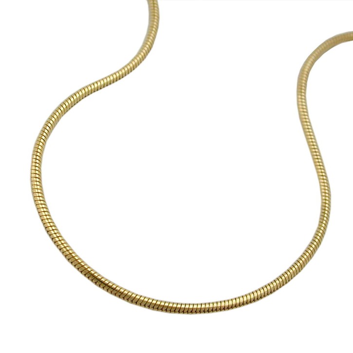 0,7mm Schlangenkette aus 585 Gelbgold 45cm