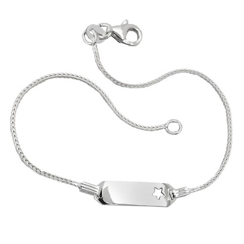 Schildband mit Stern 925 Silber 17cm