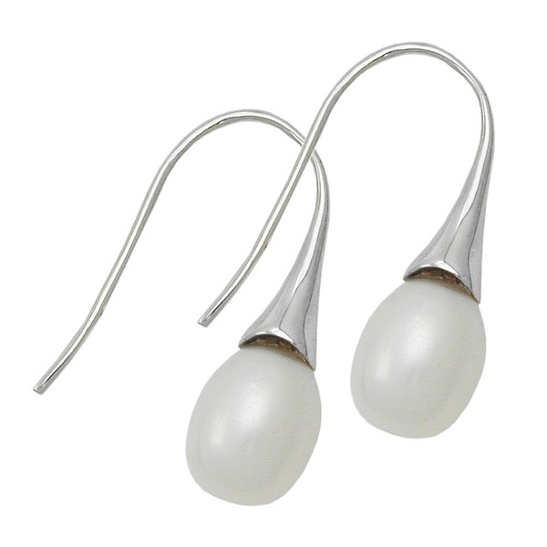 Ohrhaken Ohrringe Tropfen Perle 925 Silber