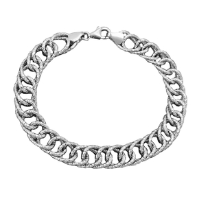 Armband Armkette Armschmuck Zwillingspanzer 925 Silber glänzend 19cm Unisex Armband Armkette Armschmuck Zwillingspanzer 925 Silber glänzend 19cm Unisex