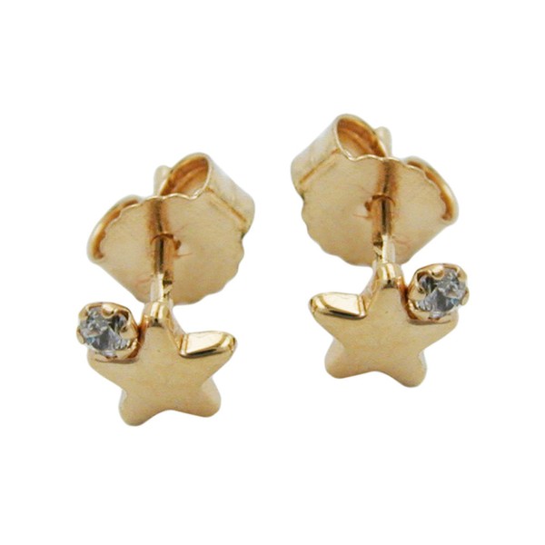 Ohrstecker Sterne mit Zirkonia 375 Gold