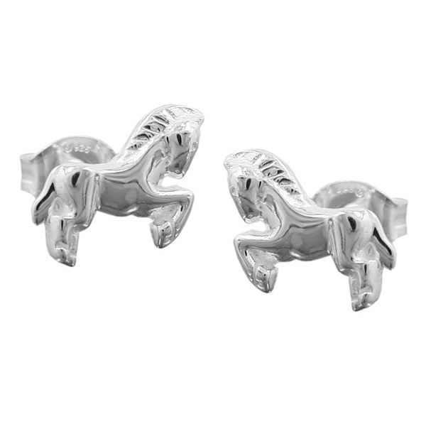Ohrstecker Pferde aus 925 Silber klein und fein