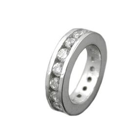 Taufring Anhänger mit Zirkonia weiß rundum 925 Sterling Silber Taufe Baby Kinder