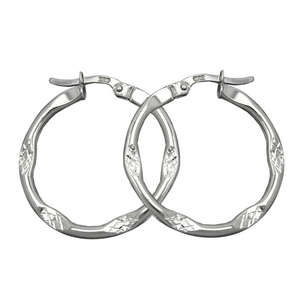 Creolen 25mm 925 Silber rhodiniert