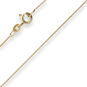 0,8mm Rund-Ankerkette Goldkette Collier Halskette aus 333 Gold Gelbgold 38cm