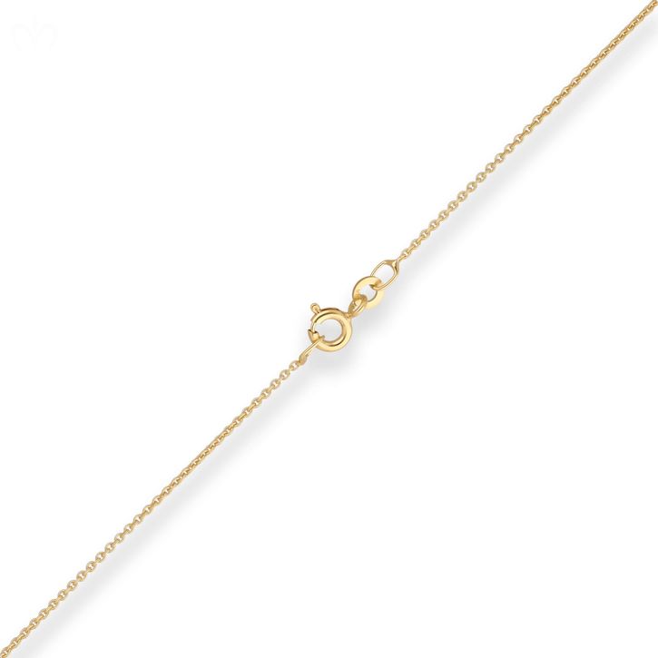 1.1mm Rund-Ankerkette aus 333 Gelbgold 38cm