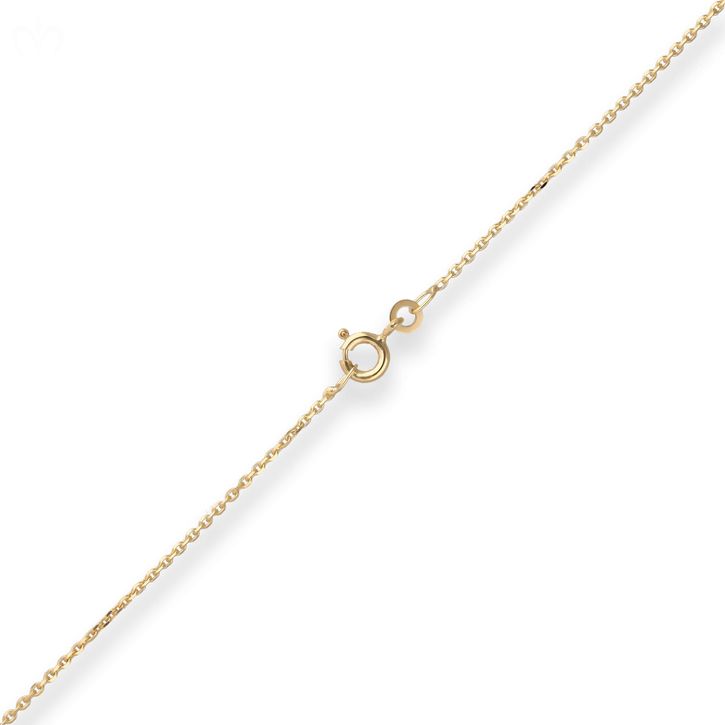 1.3mm Ankerkette diamantiert aus 333 Gelbgold 45cm