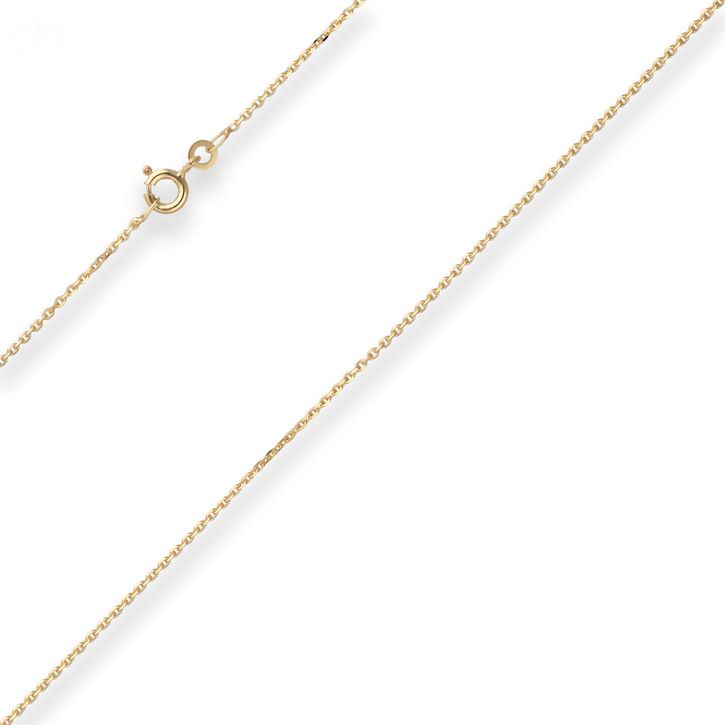 1.3mm Ankerkette diamantiert aus 333 Gelbgold 45cm