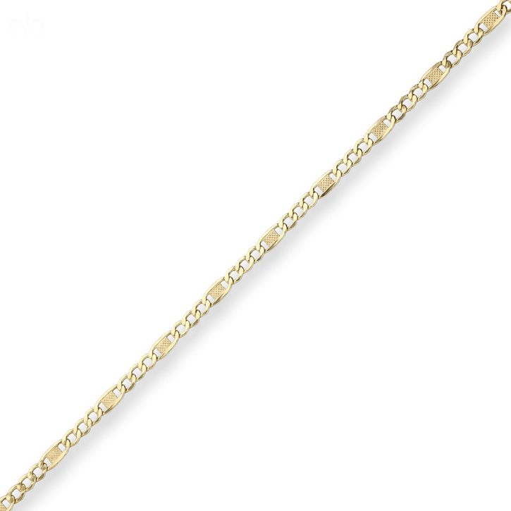 3.8mm Fantasiekette aus 333 Gelbgold 60cm