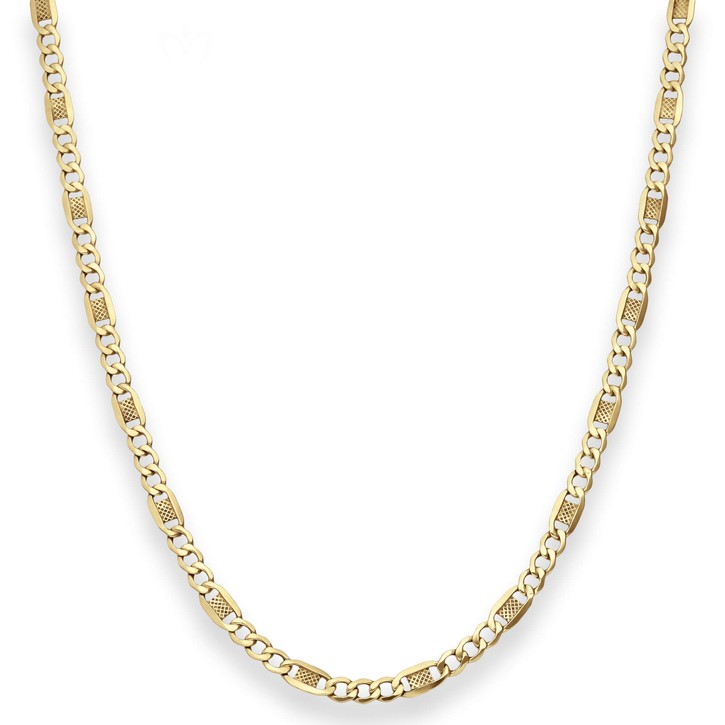 3.8mm Fantasiekette aus 333 Gelbgold 70cm