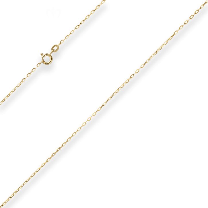 1.3mm Ankerkette flach aus 333 Gelbgold 50cm