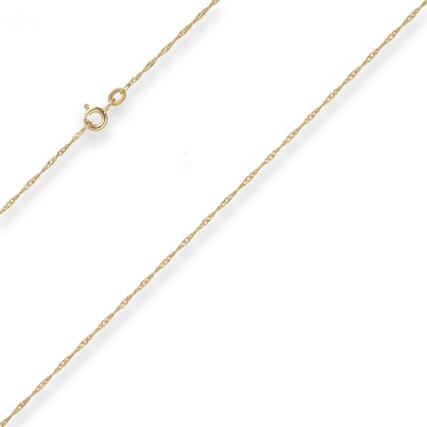 1.2mm Singapurkette aus 333 Gelbgold 55cm