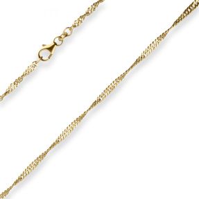 2,4mm Singapurkette Goldkette Fusskette Fussschmuck aus 333 Gold Gelbgold 25cm