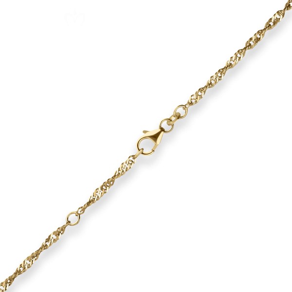 2.4mm Singapurkette Fusskette aus 333 Gelbgold 28cm